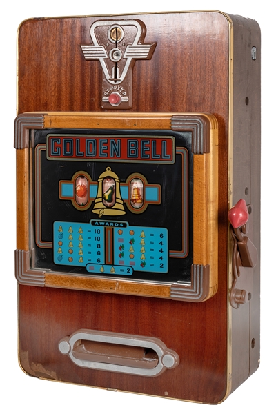Günter Wolff 1d (English Penny) “Golden Bell” Slot Machine.
