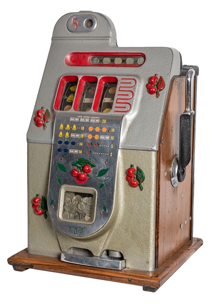 Mills 5 Cent Cherry Front Slot Machine.