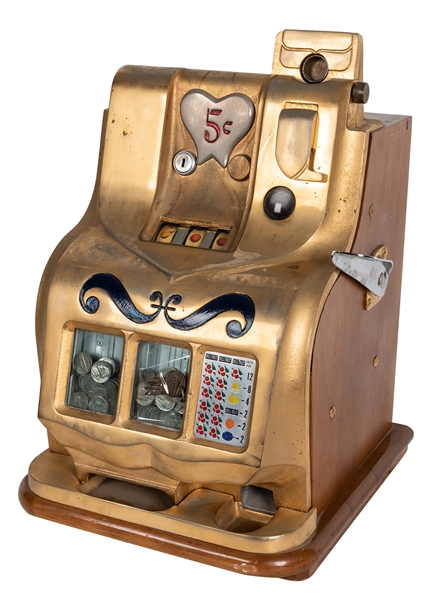 Mills 5 Cent Sweet Heart QT Slot Machine.