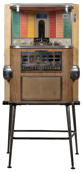 Rock-Ola 1958 Model 1464 “Music Vendor” 120 Selection Play Jukebox (25 Cent). 
