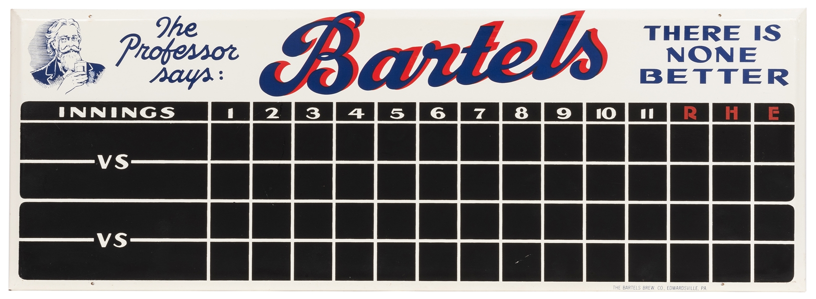 Bartels Beer Scoreboard Sign.