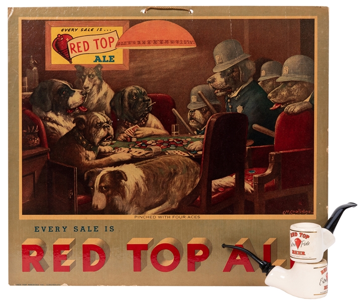 Red Top Beer. Trio of Advertising Pieces.