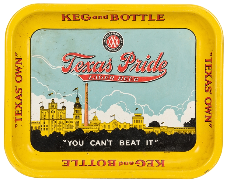 Texas Pride Lager Beer Advertising Tray.