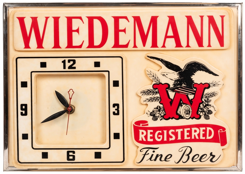 Wiedemann Fine Beer Lighted Clock.