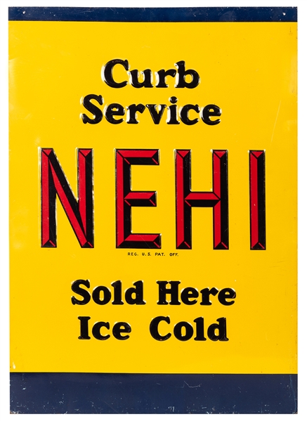 Nehi Embossed Tin Sign.
