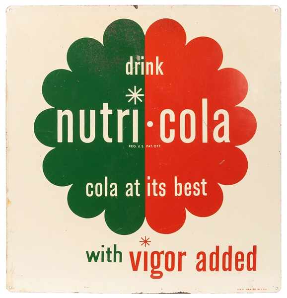 Nutri-Cola Tin Advertising Sign.