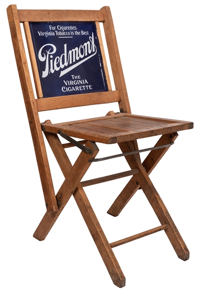 Piedmont Cigarette Advertising Folding Chair.