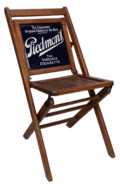 Piedmont Cigarette Advertising Folding Chair.