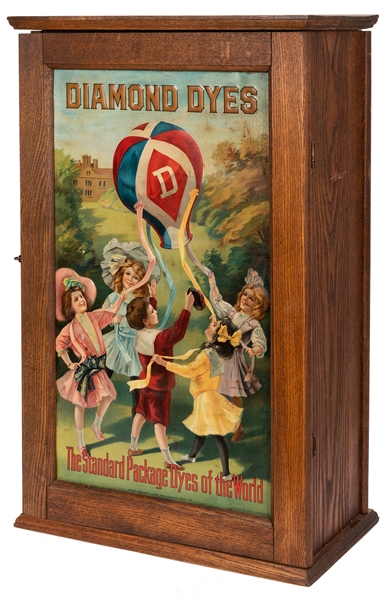 Diamond Dyes Cabinet. Children Playing.