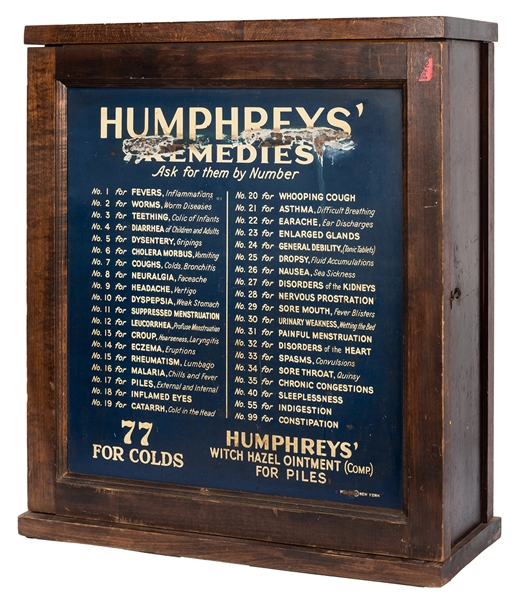 Humphreys’ Remedies Medicine Cabinet.