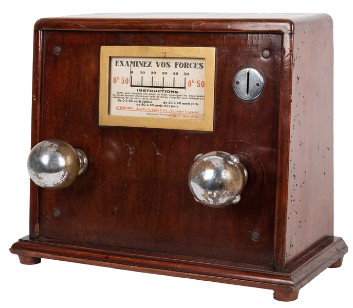 Coin-Operated Electric Shock Machine.
