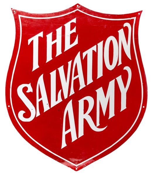 The Salvation Army Porcelain Advertising Sign.