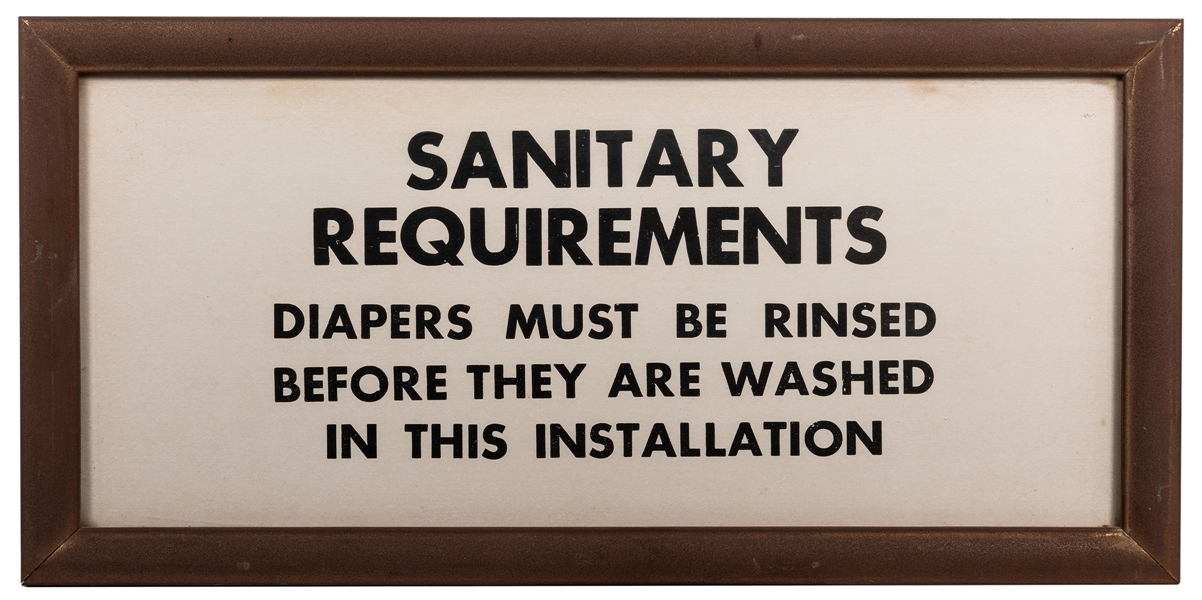 Sanitary Requirement Cardboard Sign.