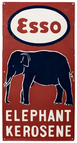 Esso Elephant Kerosene Reproduction Enamel Sign.