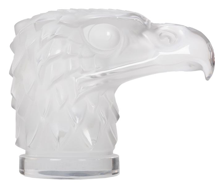 Lalique Crystal Tete d’Aigle (Eagle Bust) Paperweight.