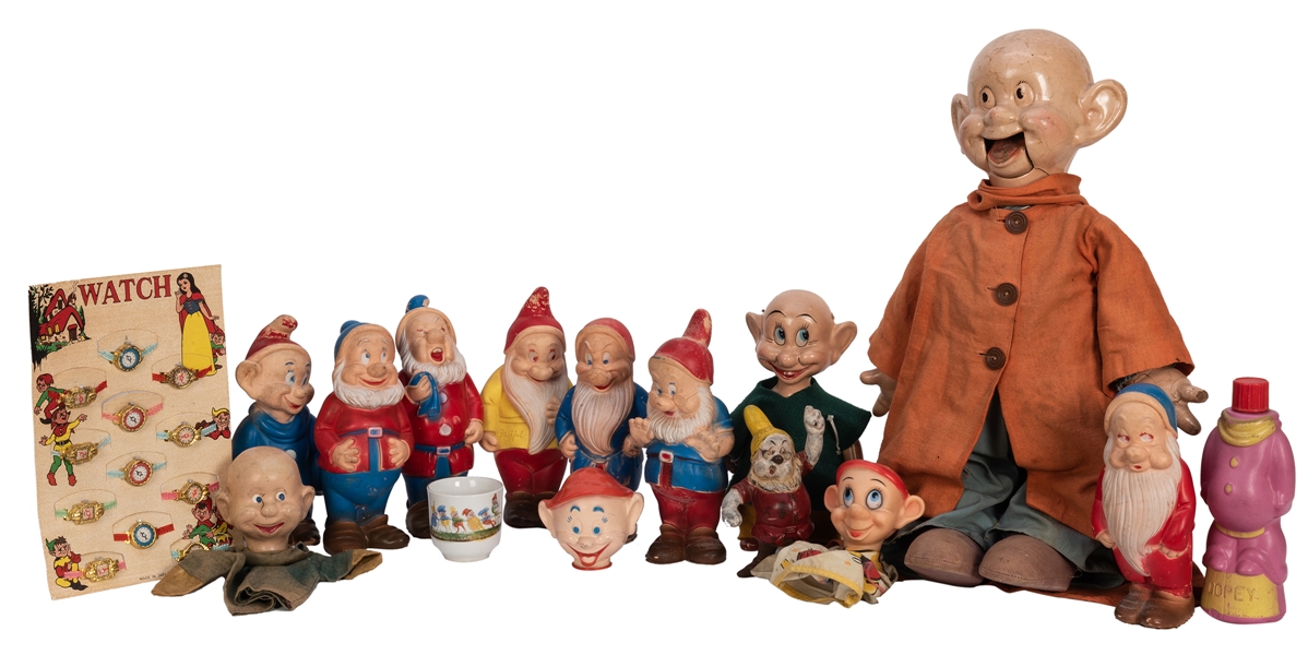 Group of Snow White and the Seven Dwarves Toys and Figures.