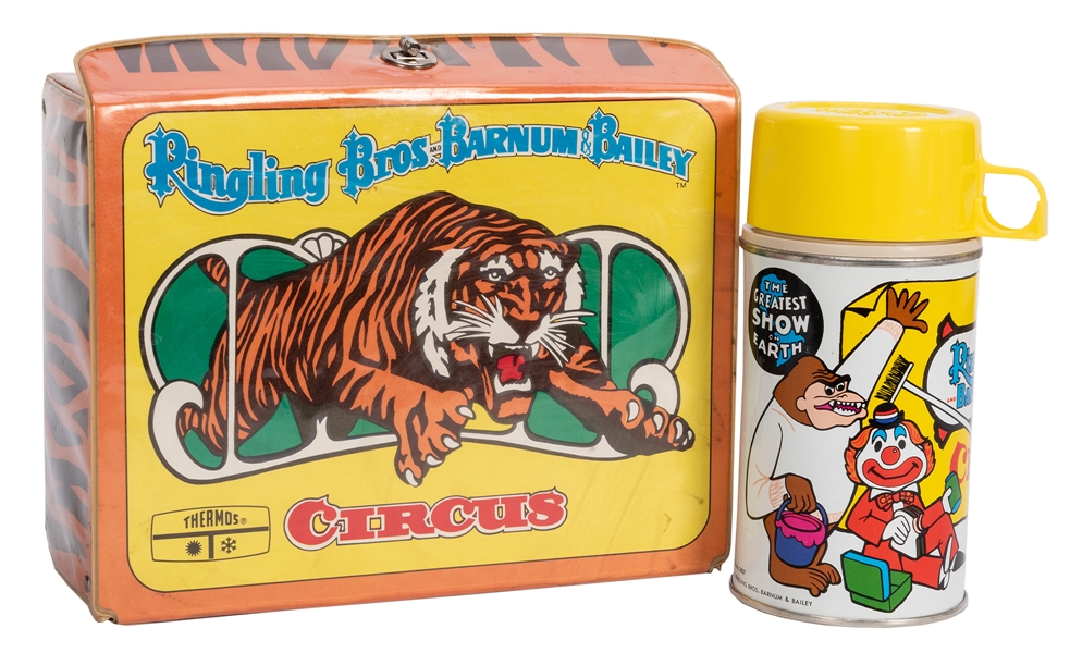King-Seely Ringling Brothers and Barnum and Bailey Circus Lunchbox and Thermos.
