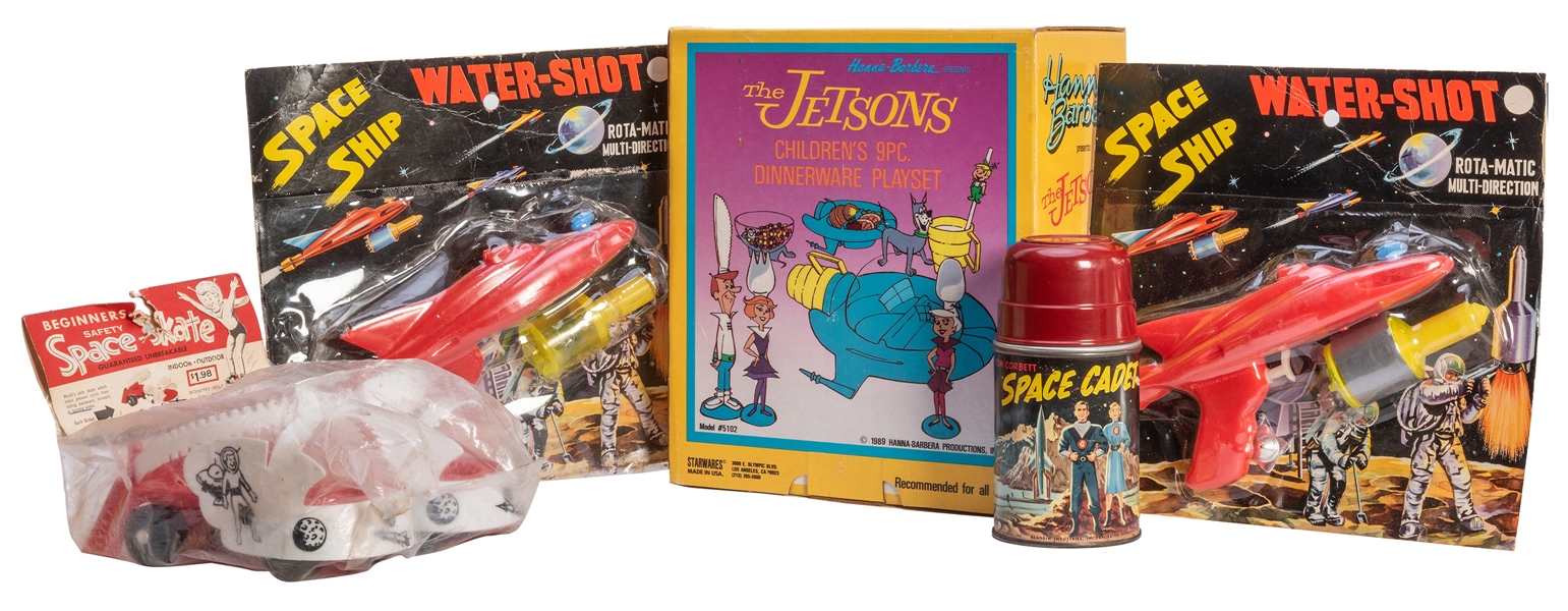 Group of Vintage Futuristic and Space-Themed Toys.