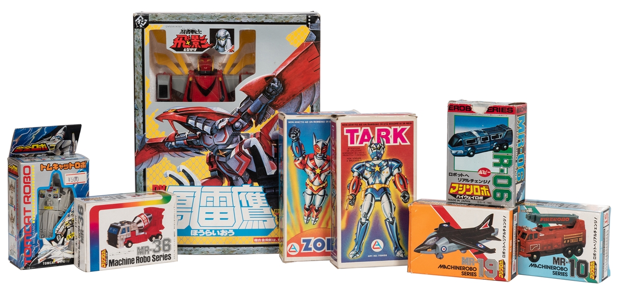 Group of Vintage Robot Toys by Bandai and Others.