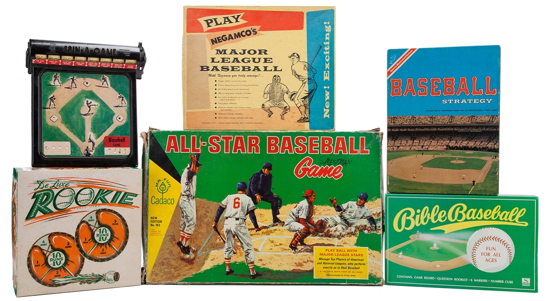 Group of Vintage Baseball-Themed and Other Games.