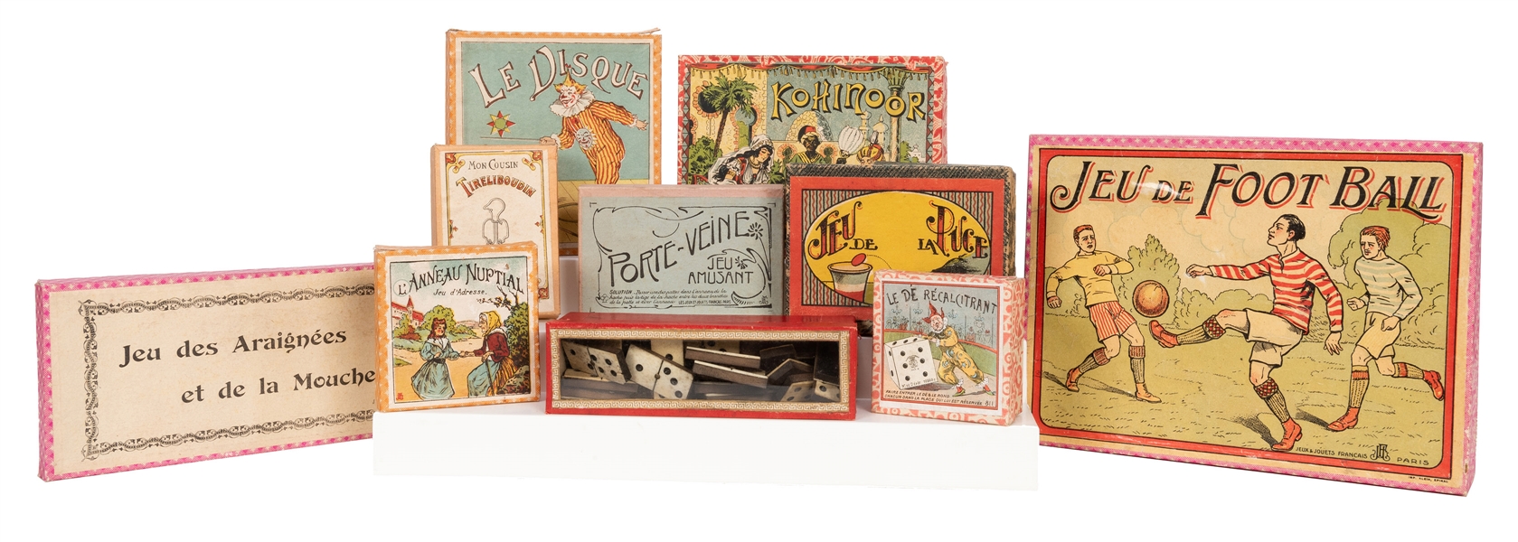 Group of Ten French Table Top Games and Puzzles.