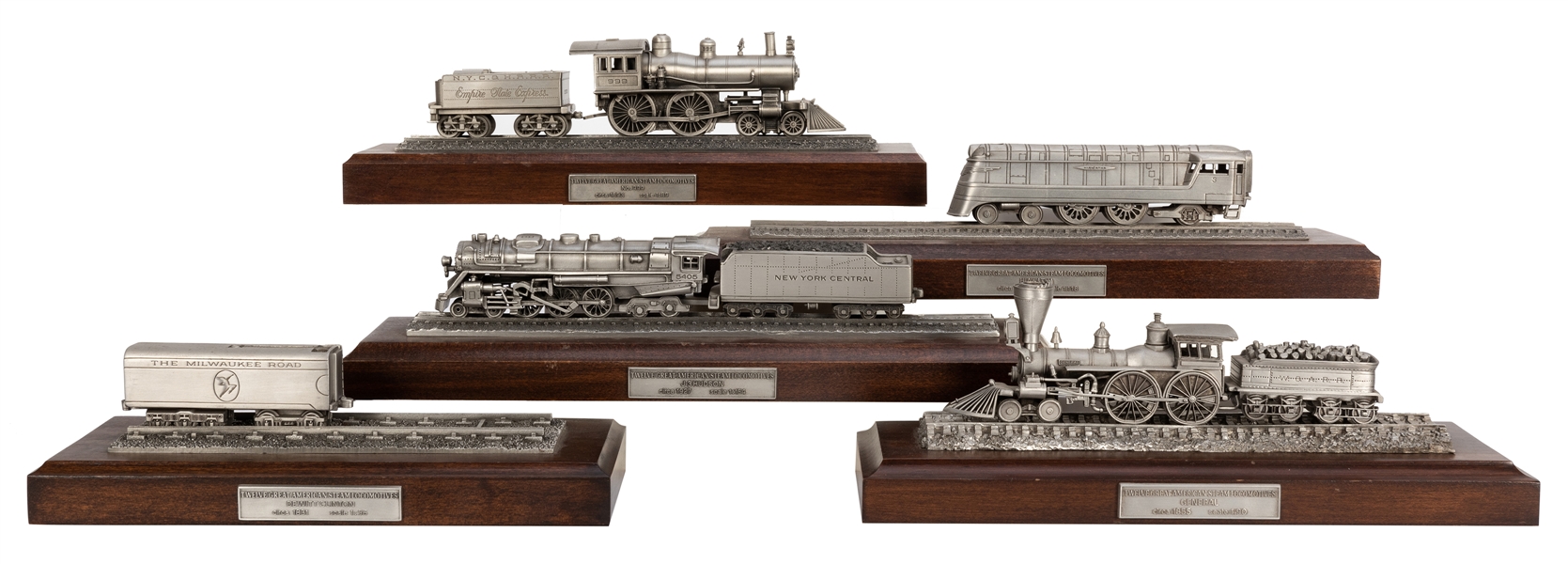 Five Danbury Great American Steam Locomotives.