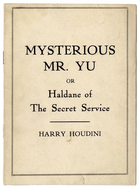 Mysterious Mr. Yu or Haldane of the Secret Service.