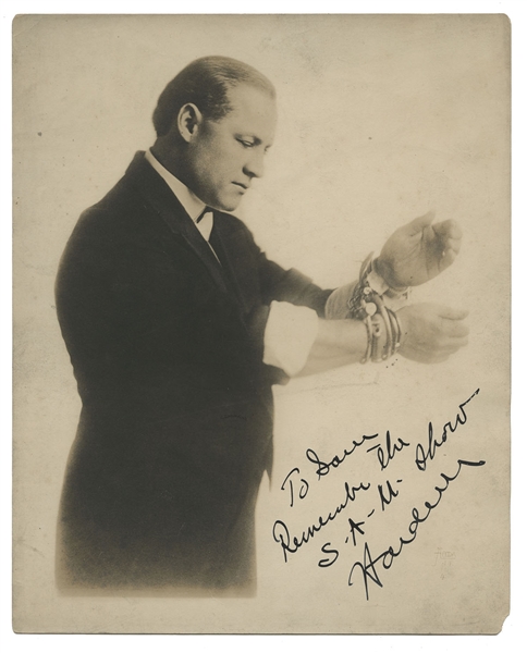 Portrait of Hardeen, Inscribed and Signed.