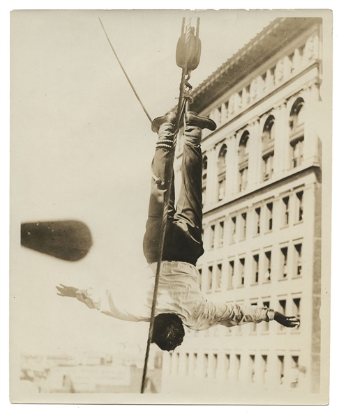 Houdini Straitjacket Escape Stunt Photograph.