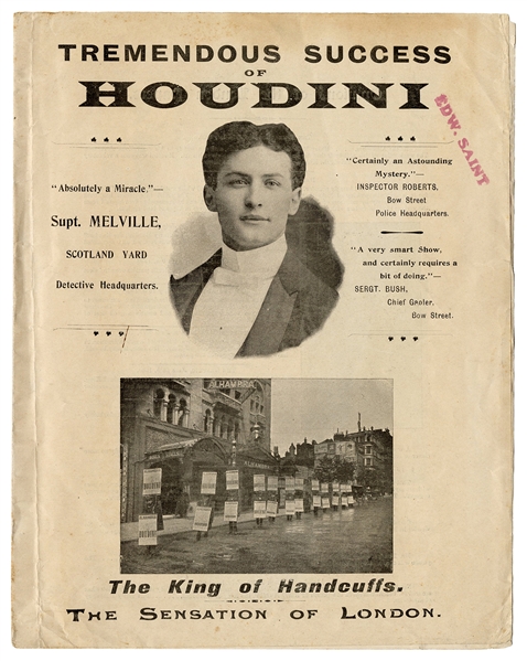 Tremendous Success of Houdini.