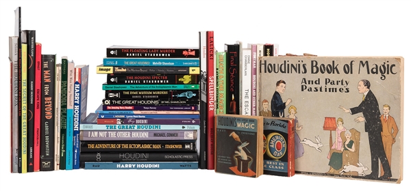 Collection of Books Featuring Houdini in Children’s Literature, Poetry, Comics, and Entertainment.