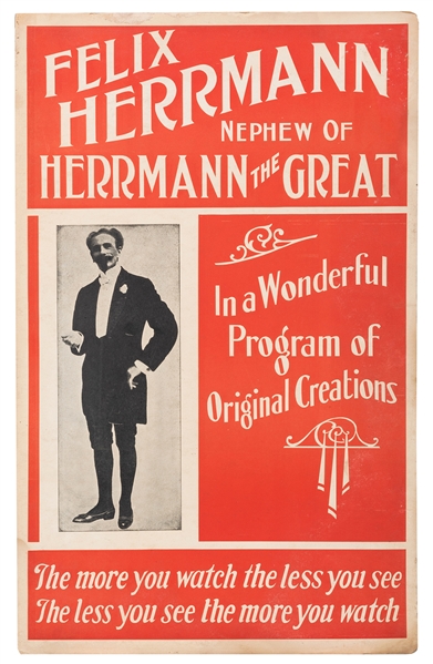 Felix Herrmann / Nephew of Herrmann The Great In a Wonderful Program of Original Creations.