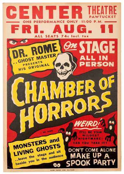 Dr. Rome Presents his Original Chamber of Horrors.