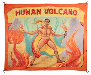 Human Volcano Sideshow Banner.
