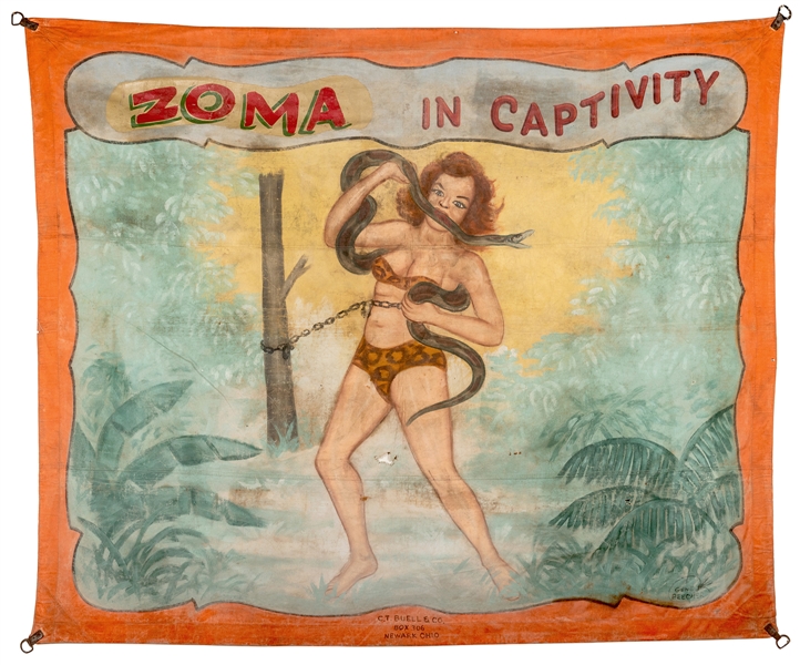Zoma in Captivity. Sideshow Banner.