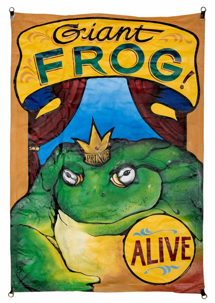 Giant Frog Sideshow Banner.