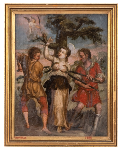 Oil Painting of the Martyrdom of Saint Agatha of Sicily