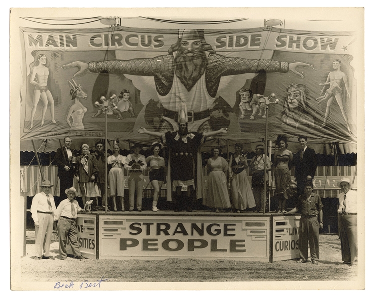 Photograph of Strange People Sideshow Attraction.