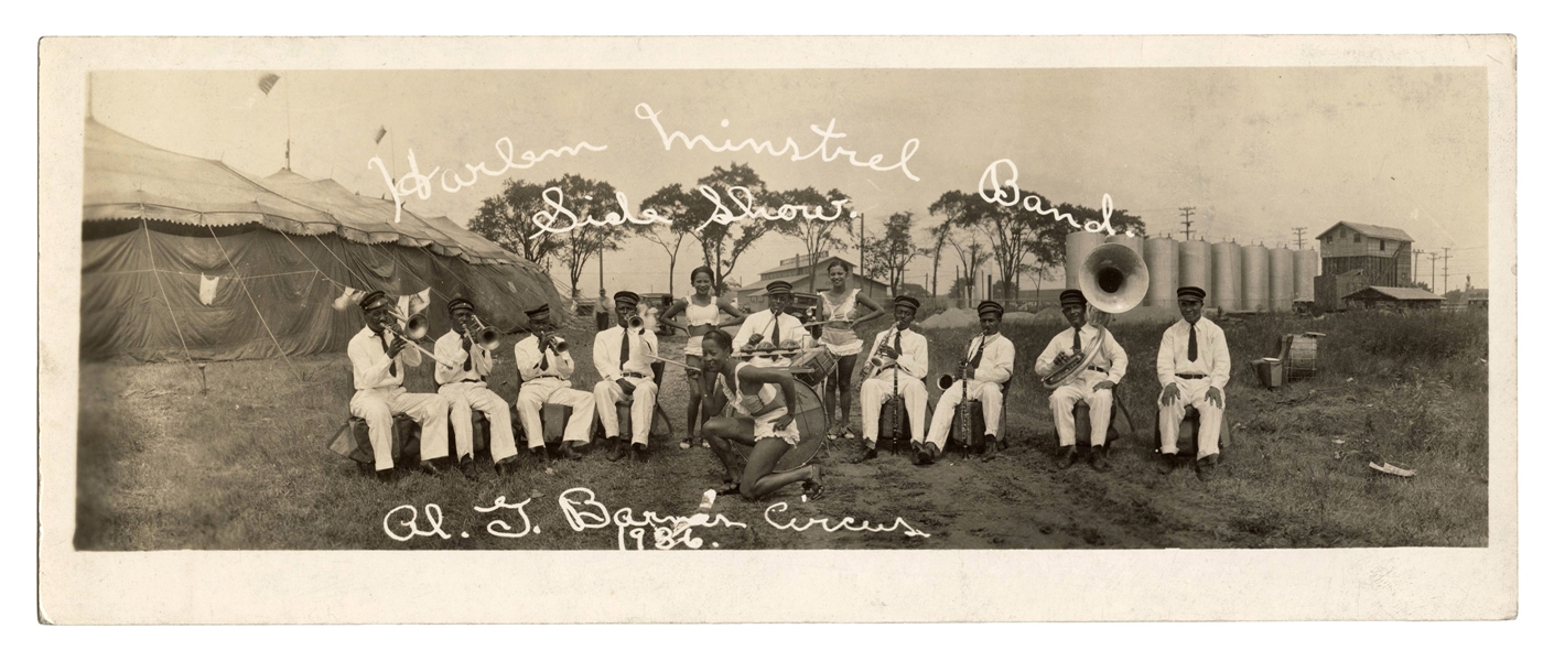 Harlem Minstrel Band Side Show. Al. G. Barnes Circus. 1936.