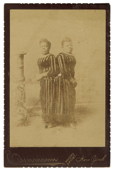 Millie—Christine The Two-Headed Nightingale Cabinet Card Photograph.