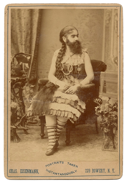 Annie Jones Bearded Lady Cabinet Card.