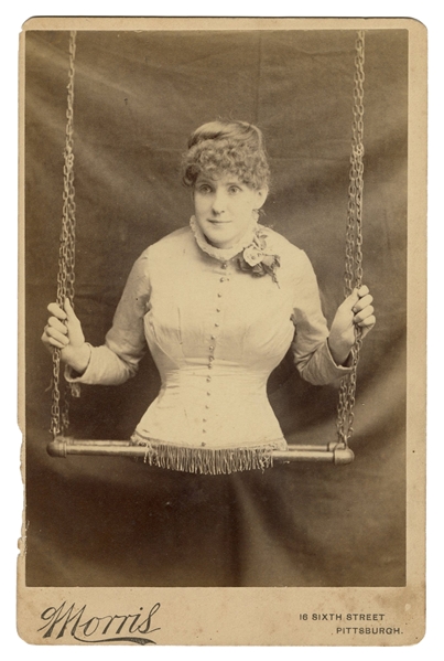 Legless Woman / Living Torso Cabinet Card Photograph.
