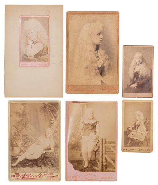Sideshow Albino CDVs and Cabinet Photographs.