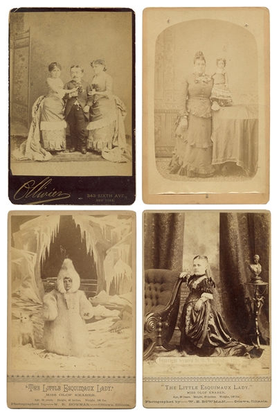 Collection Seven Little People Cabinet Cards.