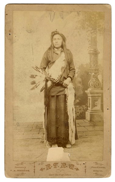 Cabinet Photograph of a Native American Man.