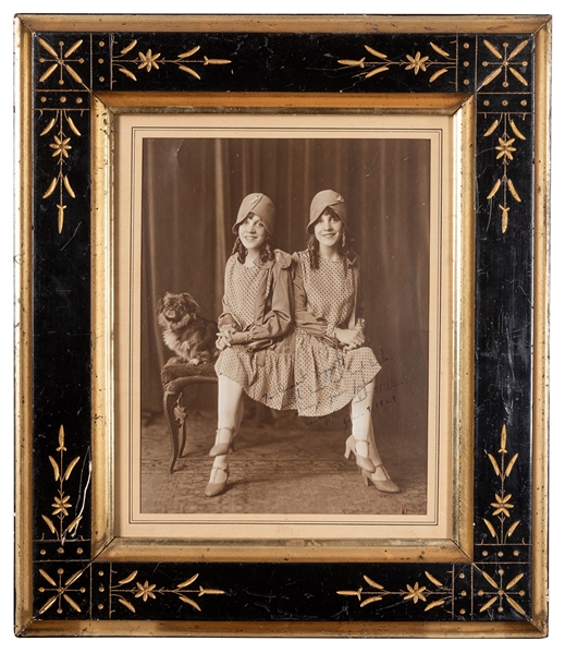 Siamese Twins Daisy and Violet Hilton Signed Photograph.