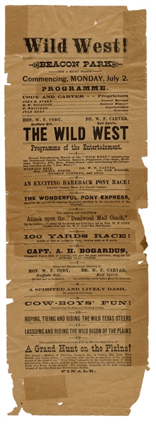 The Wild West Beacon Park Season Program.