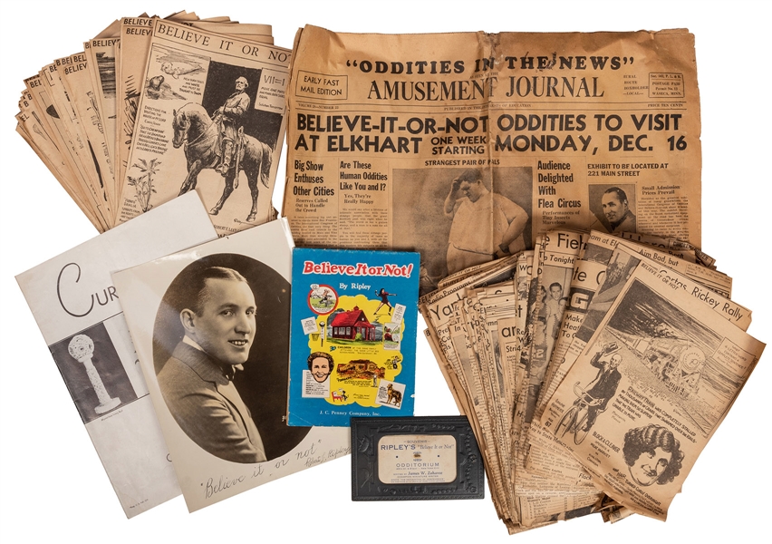Lot of Ripley’s “Believe It Or Not” Souvenirs and Ephemera.