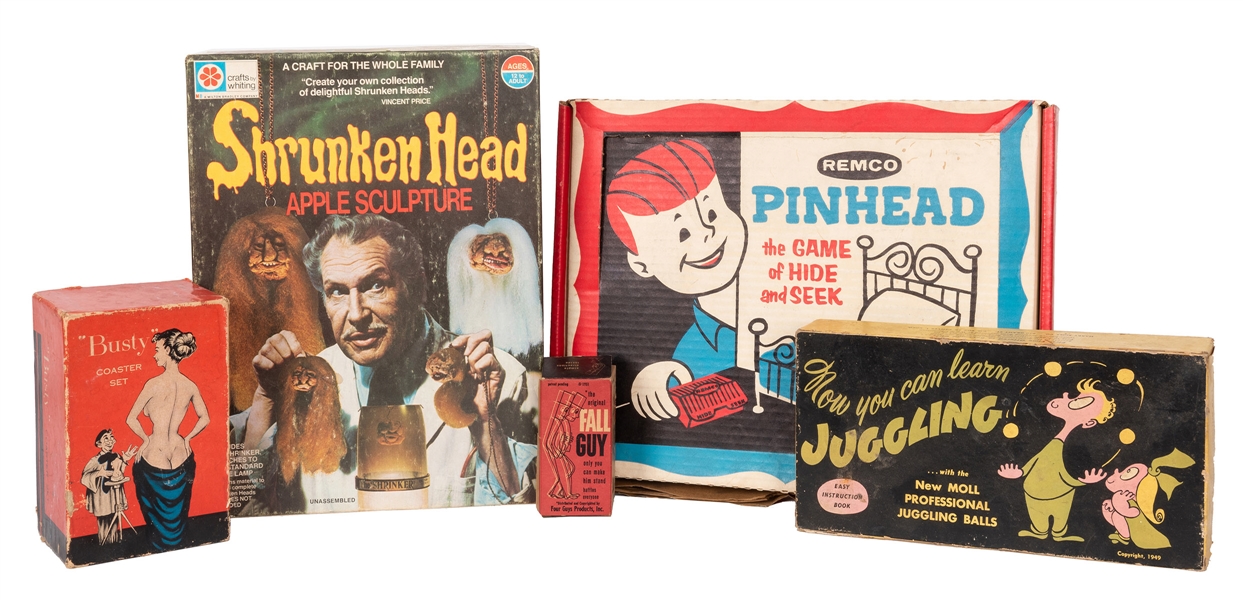 Vincent Price Shrunken Head Kit, with Other Games and Novelties.