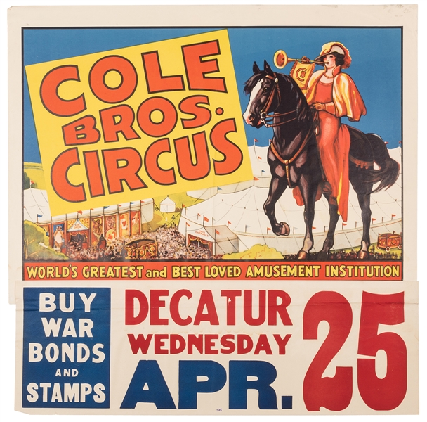 Lot Detail - Cole Bros. Circus.